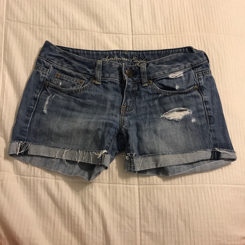 American Eagle Distressed Jean Shorts